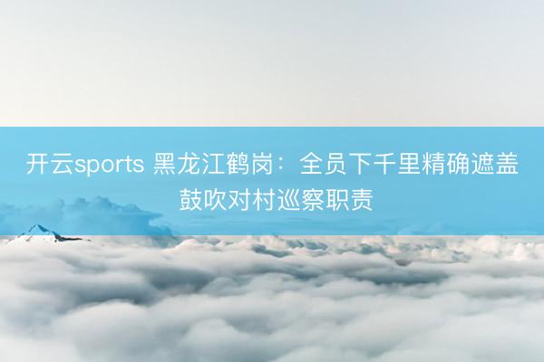 开云sports 黑龙江鹤岗：全员下千里精确遮盖 鼓吹对村巡察职责