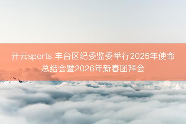 开云sports 丰台区纪委监委举行2025年使命总结会暨2026年新春团拜会