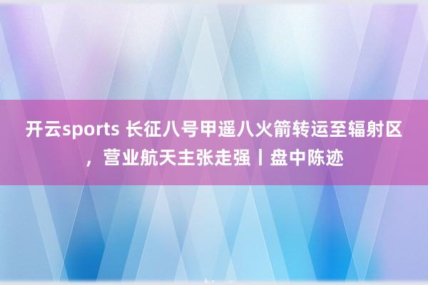 开云sports 长征八号甲遥八火箭转运至辐射区，营业航天主张走强丨盘中陈迹