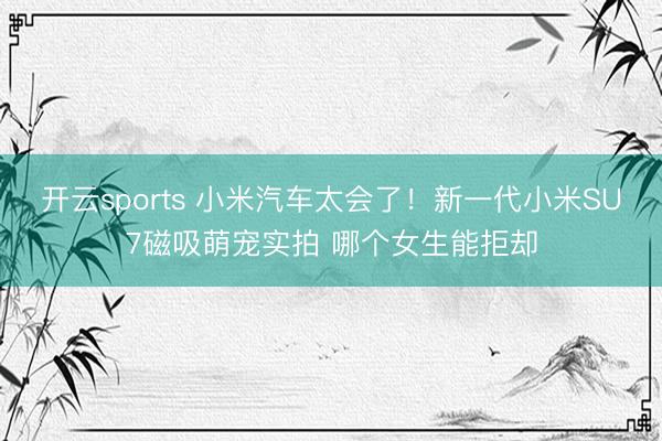 开云sports 小米汽车太会了！新一代小米SU7磁吸萌宠实拍 哪个女生能拒却