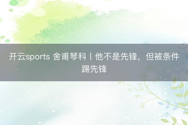 开云sports 舍甫琴科丨他不是先锋，但被条件踢先锋