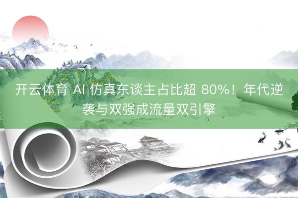 开云体育 AI 仿真东谈主占比超 80%！年代逆袭与双强成流量双引擎