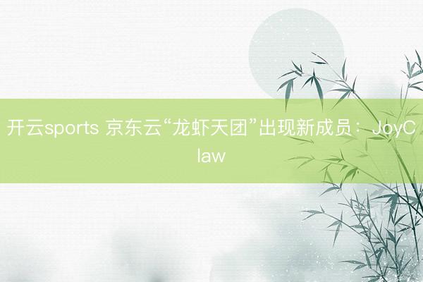开云sports 京东云“龙虾天团”出现新成员：JoyClaw