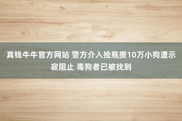 真钱牛牛官方网站 警方介入捡瓶攒10万小狗遭示寂阻止 毒狗者已被找到