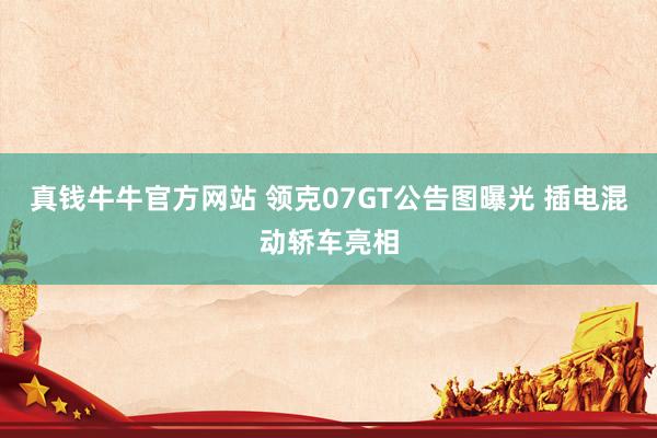 真钱牛牛官方网站 领克07GT公告图曝光 插电混动轿车亮相