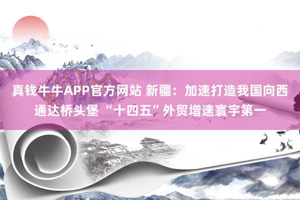 真钱牛牛APP官方网站 新疆：加速打造我国向西通达桥头堡 “十四五”外贸增速寰宇第一