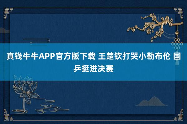 真钱牛牛APP官方版下载 王楚钦打哭小勒布伦 国乒挺进决赛