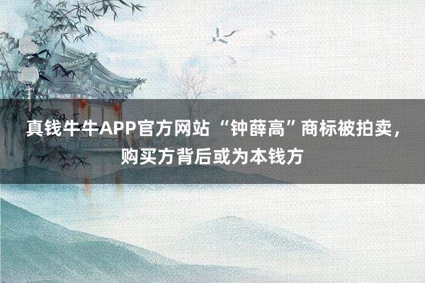真钱牛牛APP官方网站 “钟薛高”商标被拍卖，购买方背后或为本钱方