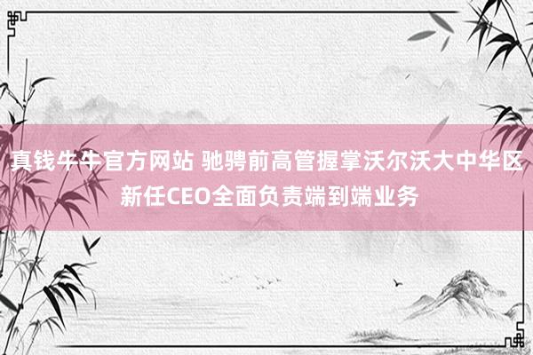 真钱牛牛官方网站 驰骋前高管握掌沃尔沃大中华区 新任CEO全面负责端到端业务