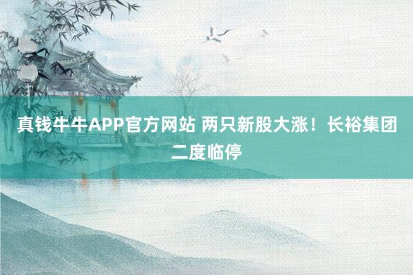 真钱牛牛APP官方网站 两只新股大涨！长裕集团二度临停