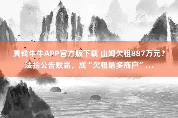 真钱牛牛APP官方版下载 山姆欠租887万元？法拍公告败露，成“欠租最多商户”…