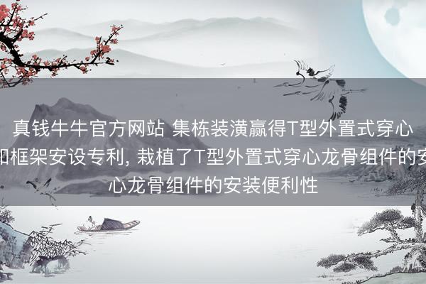 真钱牛牛官方网站 集栋装潢赢得T型外置式穿心龙骨组件和框架安设专利， 栽植了T型外置式穿心龙骨组件的安装便利性