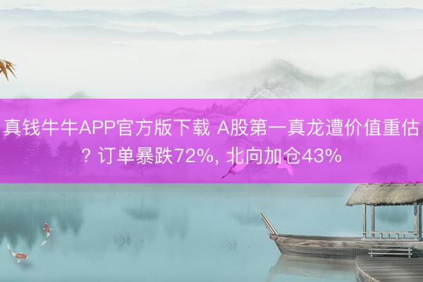 真钱牛牛APP官方版下载 A股第一真龙遭价值重估? 订单暴跌72%， 北向加仓43%