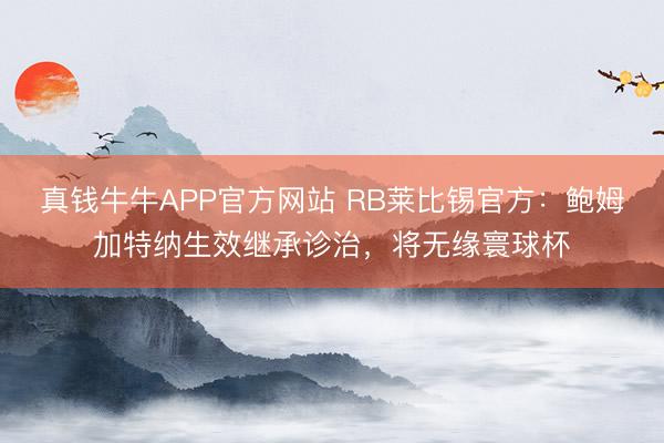 真钱牛牛APP官方网站 RB莱比锡官方:鲍姆加特纳生效继承诊治,将无缘寰球杯