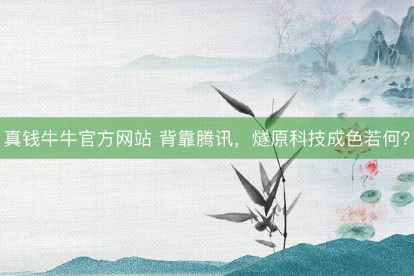 真钱牛牛官方网站 背靠腾讯，燧原科技成色若何？
